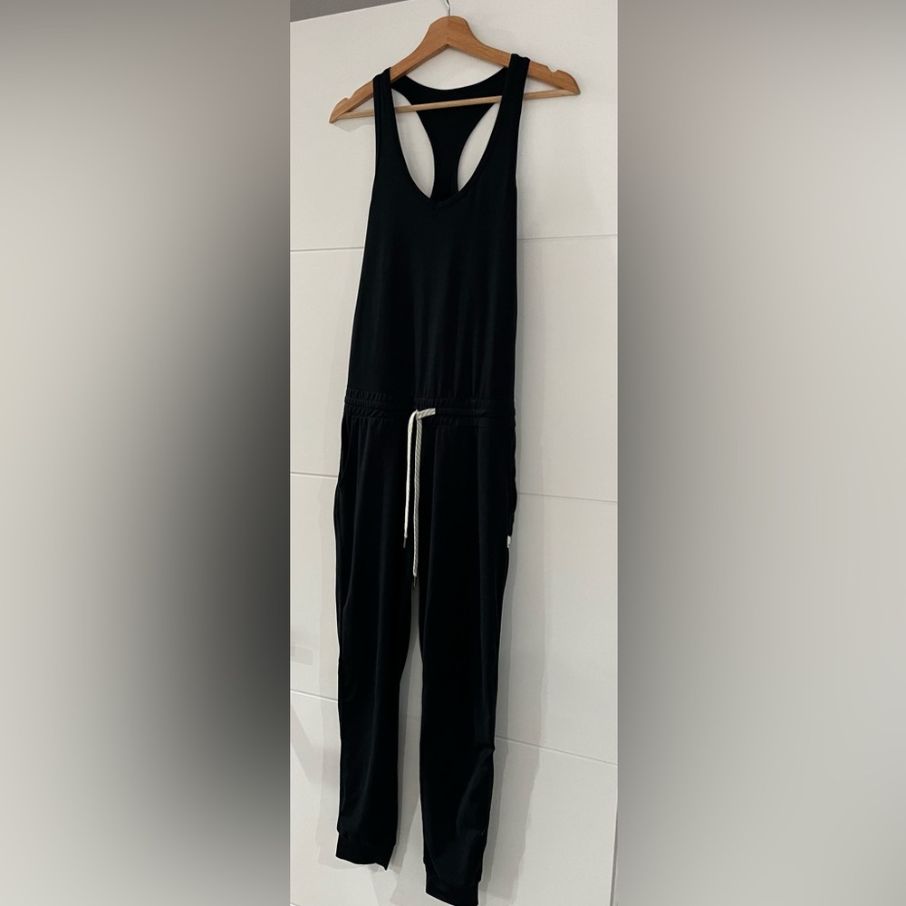 Vuori Navy Racerback Jumpsuit with Drawstring - Picture 2 of 7